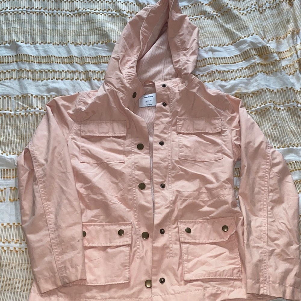 Girls pink rain jacket